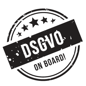 Logo mit der Aussage DSGVO on board im Telemarketing